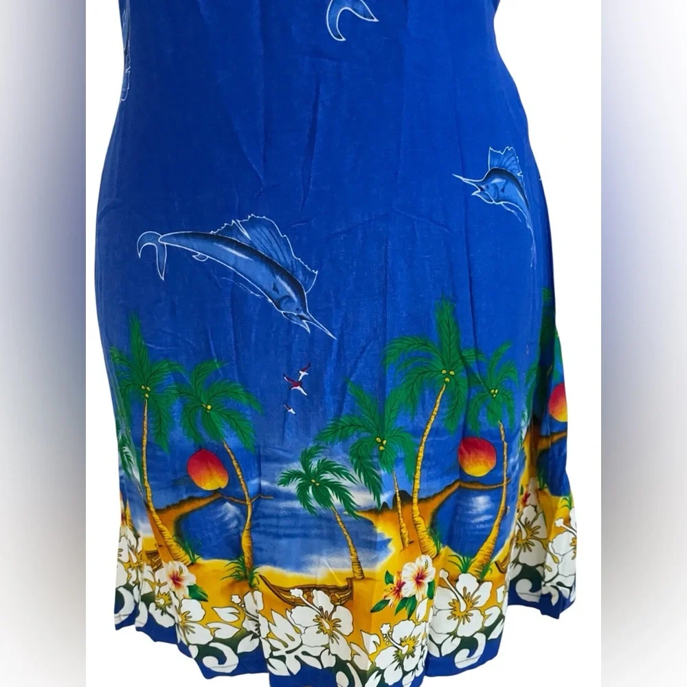 Blue Beach Midi‎ Dress or Beach Coverup
